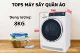 Tổng hợp top 5 mẫu máy sấy quần áo 8kg cho năm 2024